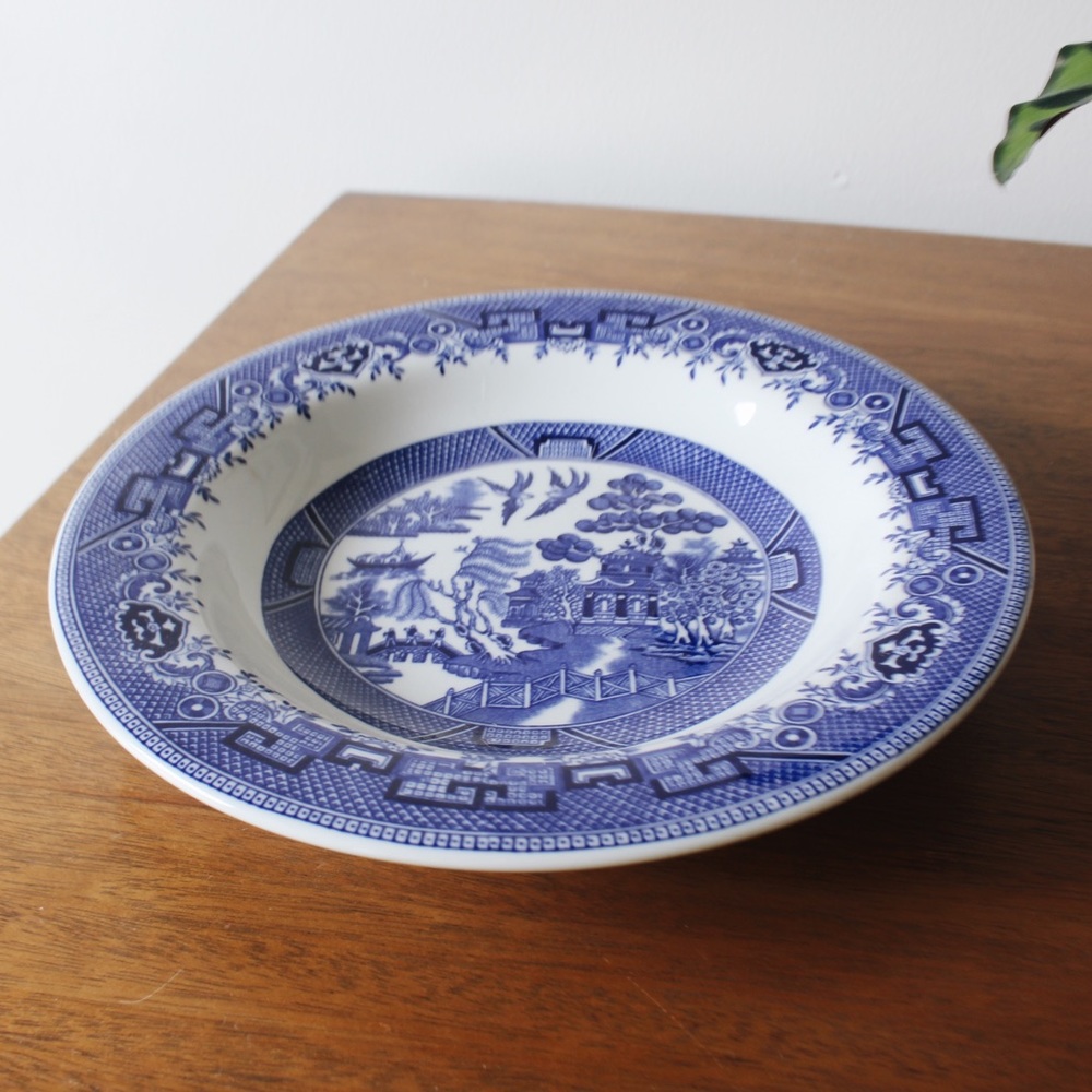 Blue Decorative Pasta Plate